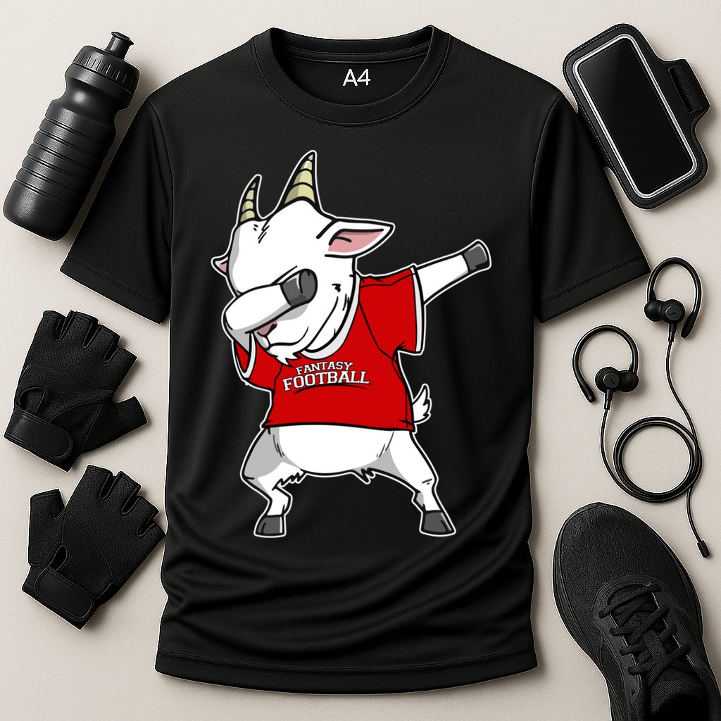 GOAT Dabbing Fantasy Football Champion Performance Shirt