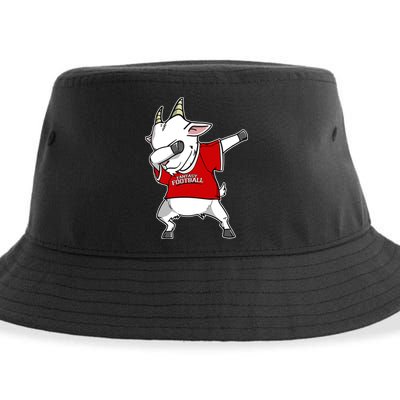 GOAT Dabbing Fantasy Football Champion Sustainable Bucket Hat