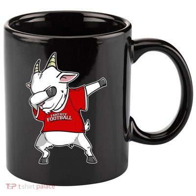 GOAT Dabbing Fantasy Football Champion 11oz C Handle Ceramic Mug