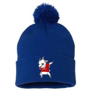 GOAT Dabbing Fantasy Football Champion Pom Pom 12in Knit Beanie