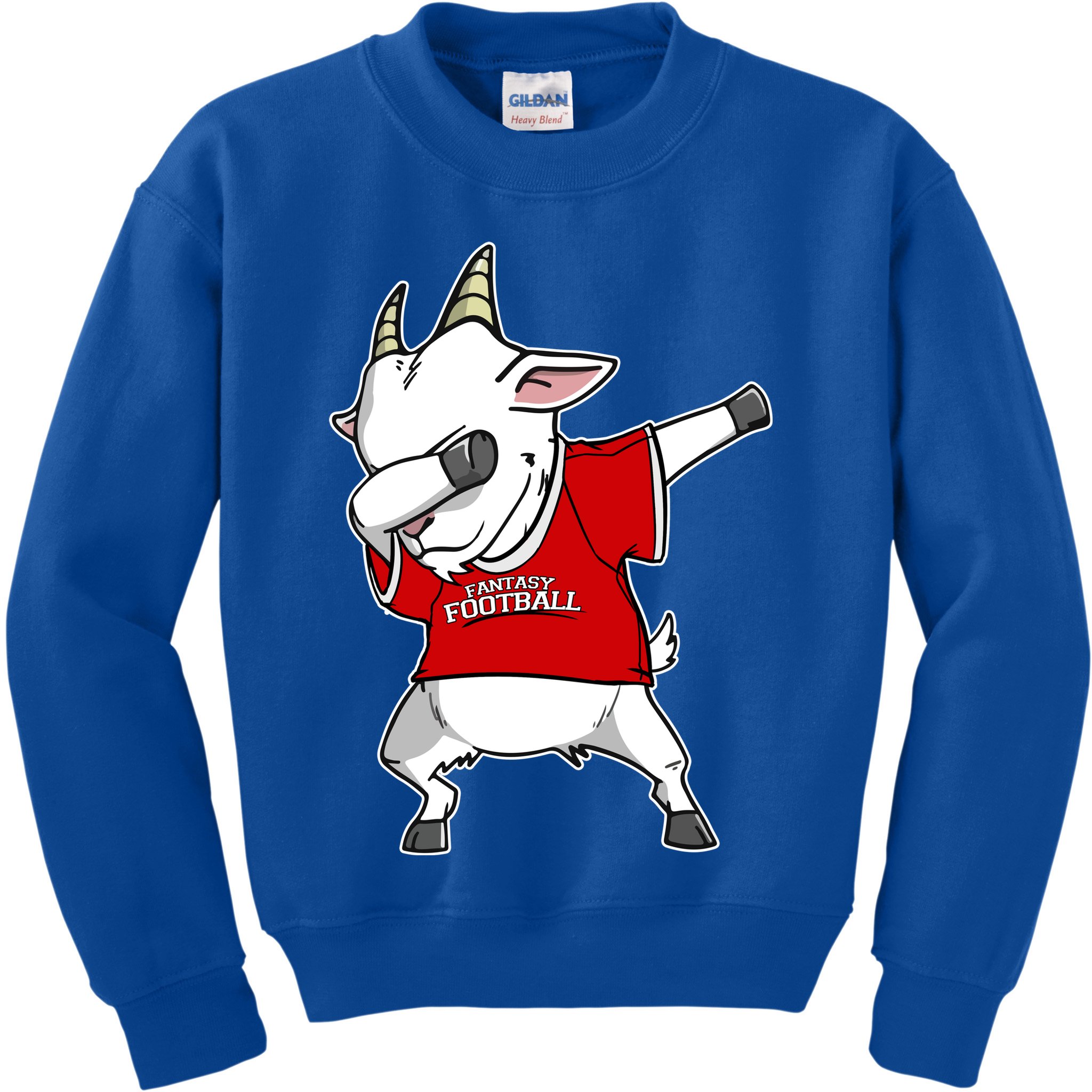 GOAT Dabbing Fantasy Football Champion Kids Sweatshirt