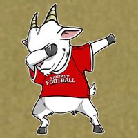 GOAT Dabbing Fantasy Football Champion Garment-Dyed Women's Muscle Tee