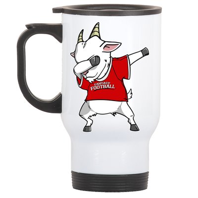 GOAT Dabbing Fantasy Football Champion Stainless Steel Travel Mug