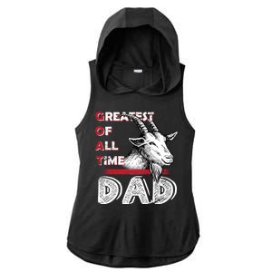 Goat Dad Ladies PosiCharge Tri-Blend Wicking Draft Hoodie Tank