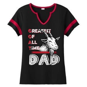 Goat Dad Ladies Halftime Notch Neck Tee