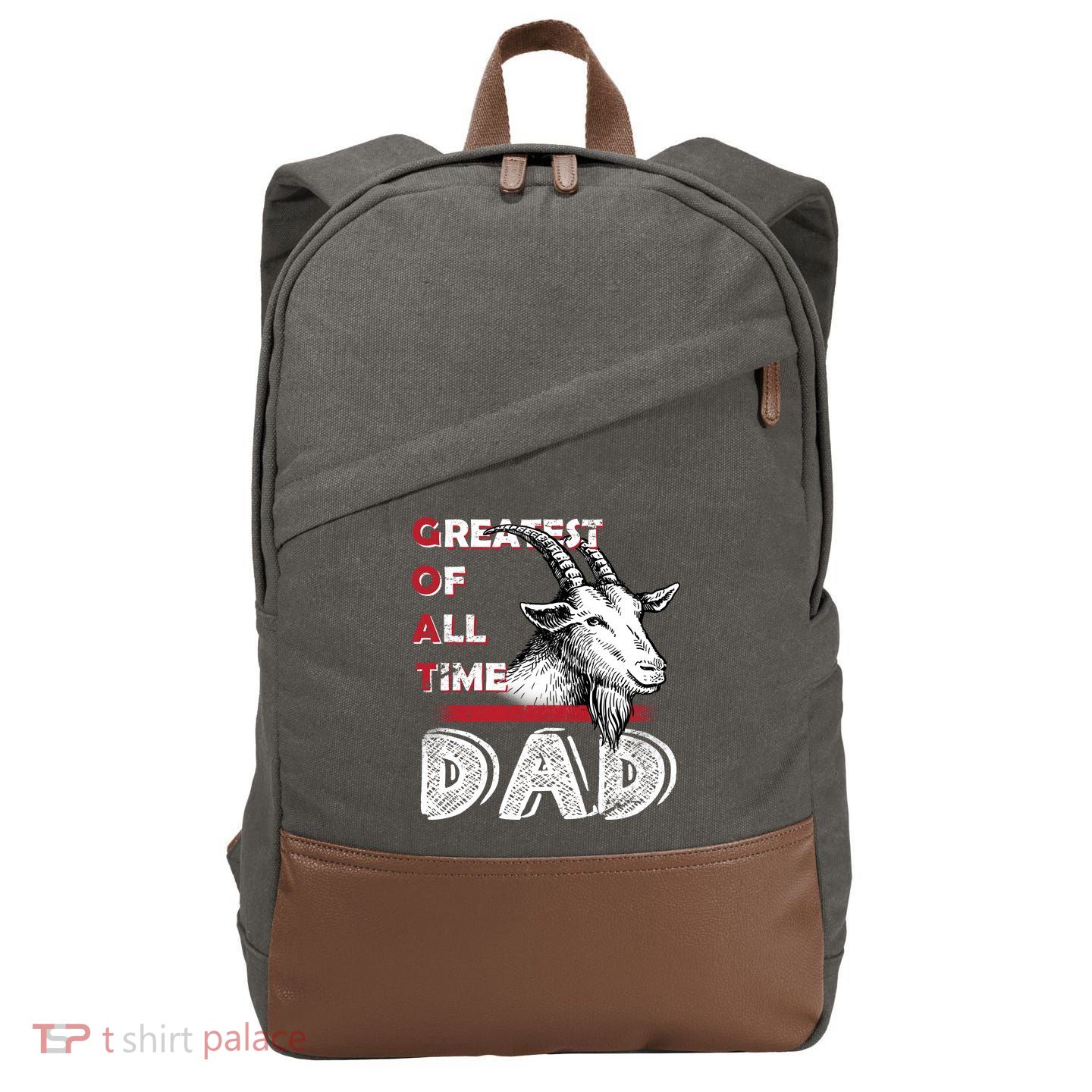 Goat Dad Cotton Canvas Backpack