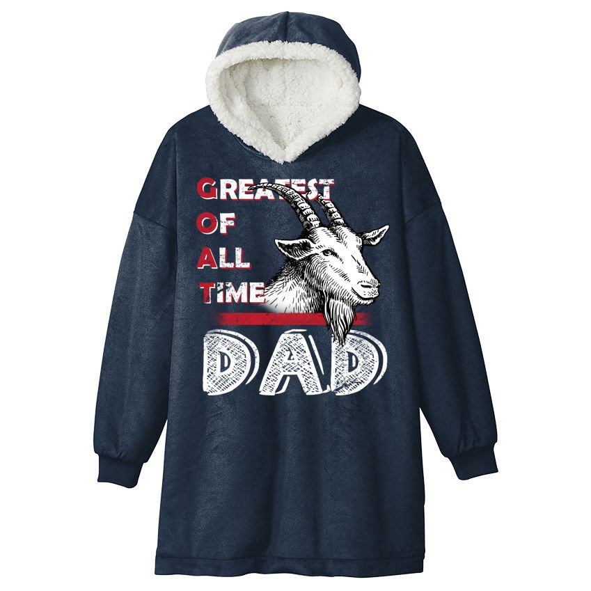 Goat Dad Hooded Wearable Blanket