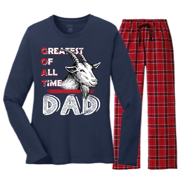 Goat Dad Women's Long Sleeve Flannel Pajama Set 