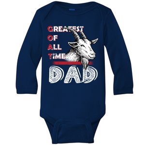 Goat Dad Baby Long Sleeve Bodysuit