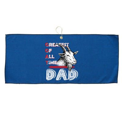 Goat Dad Large Microfiber Waffle Golf Towel