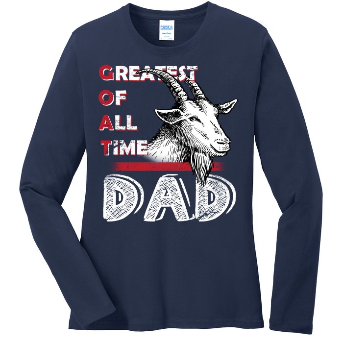 Goat Dad Ladies Long Sleeve Shirt