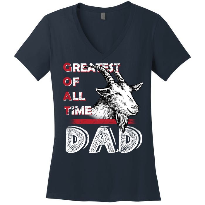 Goat Dad Women's V-Neck T-Shirt