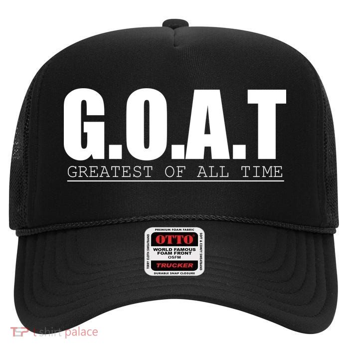 Goat Great Of All Time High Crown Mesh Back Trucker Hat