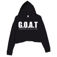 Goat Great Of All Time Crop Fleece Hoodie