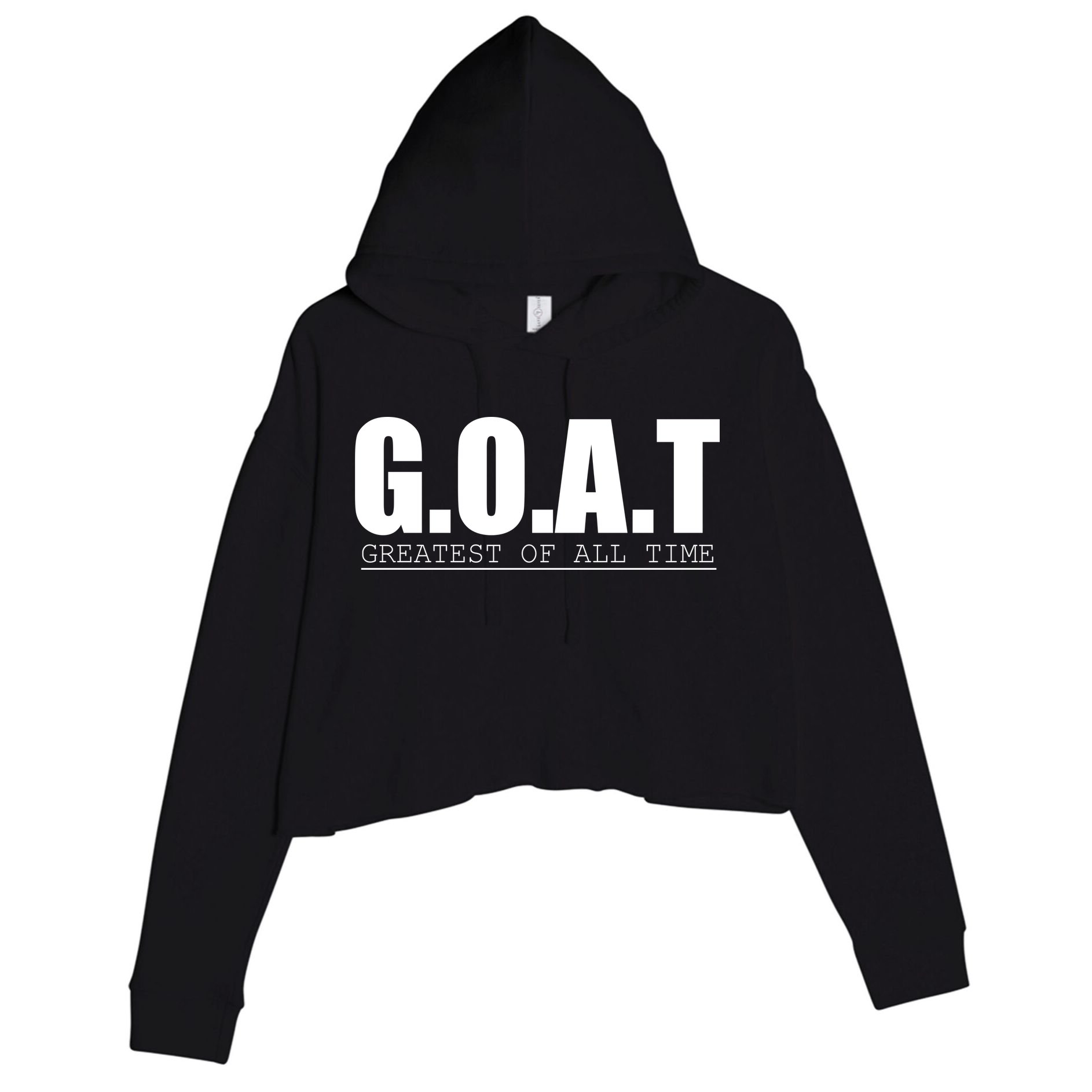 Goat Great Of All Time Crop Fleece Hoodie