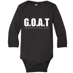 Goat Great Of All Time Baby Long Sleeve Bodysuit