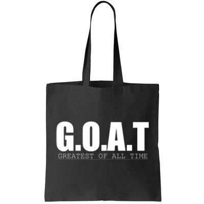 Goat Great Of All Time Tote Bag