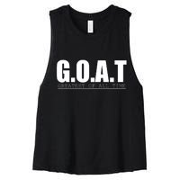 Goat Great Of All Time Women's Racerback Cropped Tank