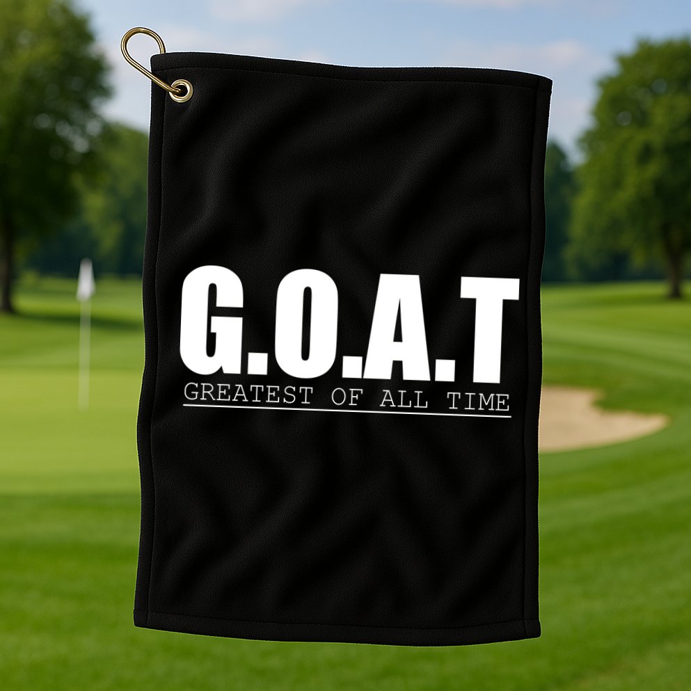 Goat Great Of All Time Golf Towel