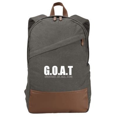 Goat Great Of All Time Cotton Canvas Backpack