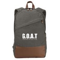 Goat Great Of All Time Cotton Canvas Backpack