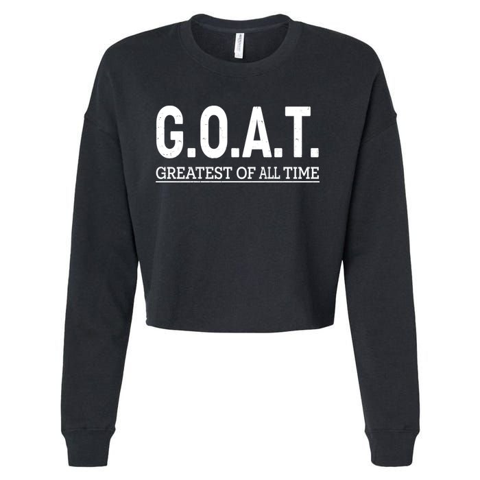 GOAT Greatest Of All Time Cropped Pullover Crew