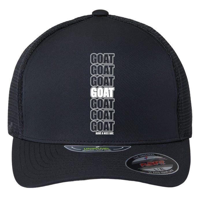 GOAT Have A Nice Day Pattern Flexfit Unipanel Trucker Cap