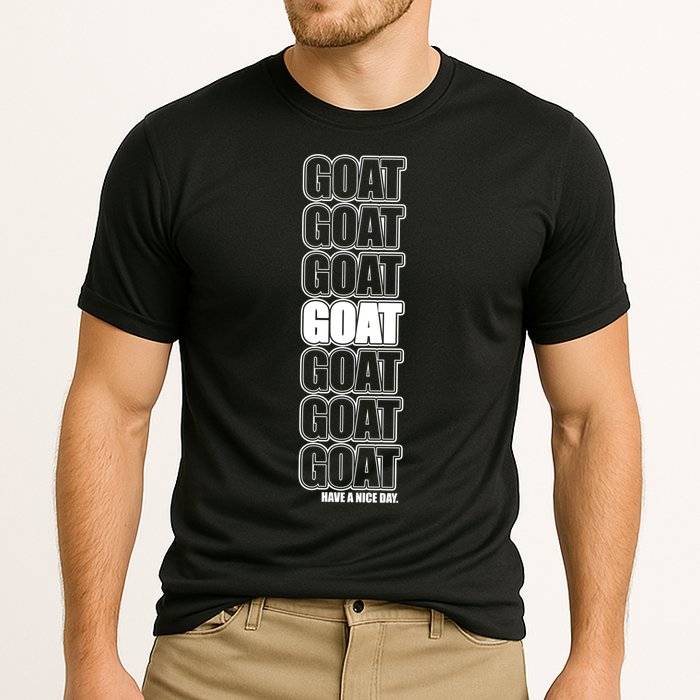 GOAT Have A Nice Day Pattern Performance Shirt