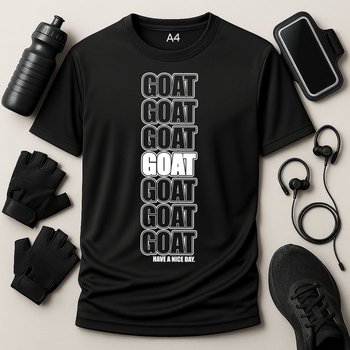 GOAT Have A Nice Day Pattern Performance Shirt