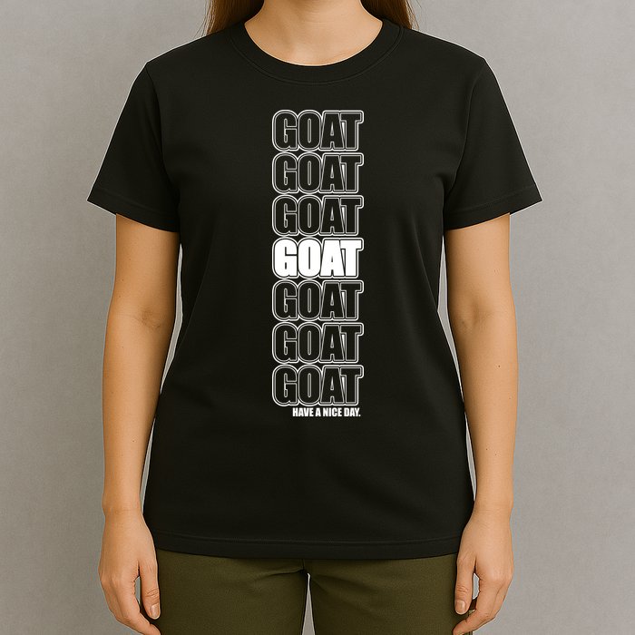 GOAT Have A Nice Day Pattern T-Shirt