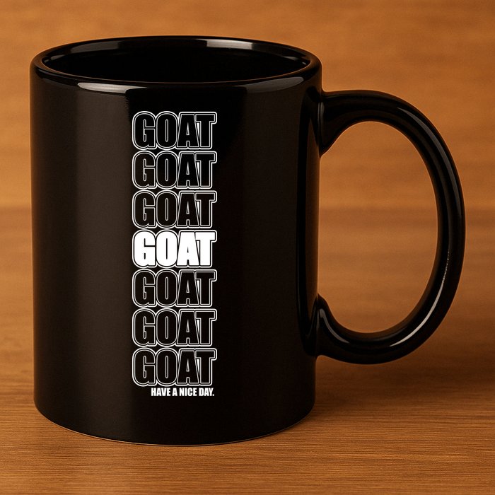 GOAT Have A Nice Day Pattern 11oz C Handle Ceramic Mug
