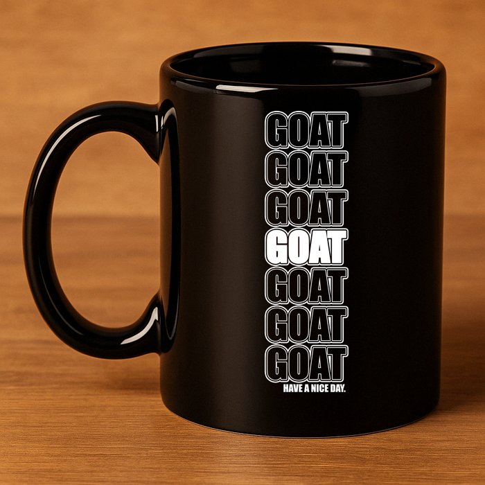 GOAT Have A Nice Day Pattern 11oz C Handle Ceramic Mug