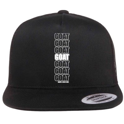 GOAT Have A Nice Day Pattern Flat Bill Trucker Hat