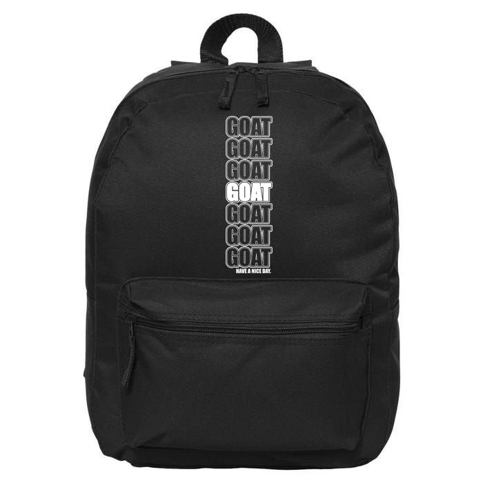 GOAT Have A Nice Day Pattern 16 in Basic Backpack