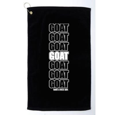 GOAT Have A Nice Day Pattern Golf Towel