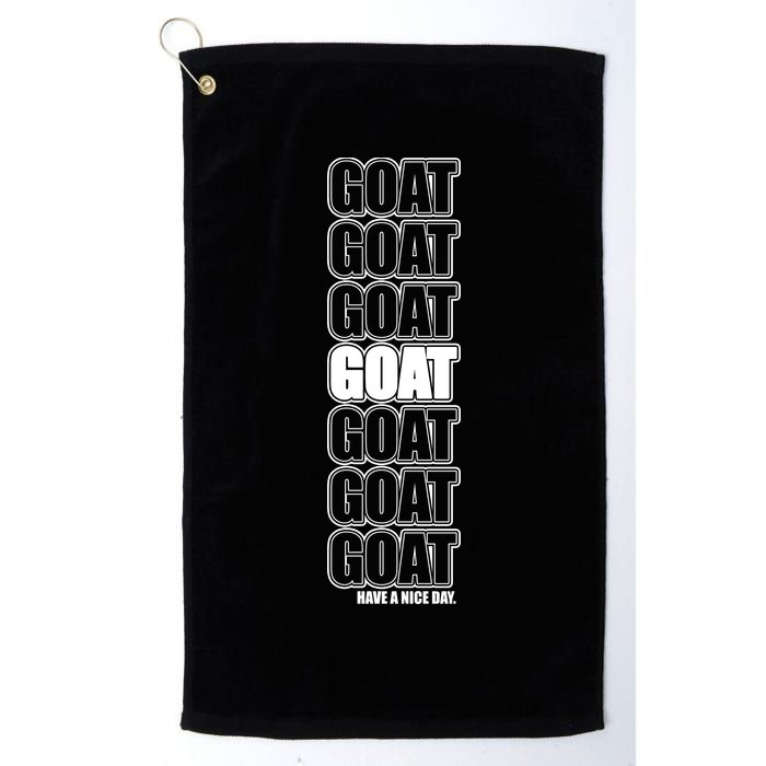 GOAT Have A Nice Day Pattern Golf Towel
