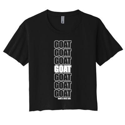 GOAT Have A Nice Day Pattern Crop Top