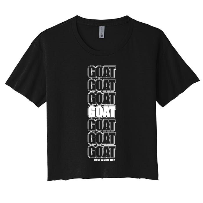 GOAT Have A Nice Day Pattern Crop Top