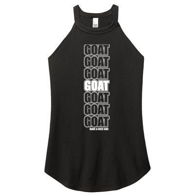 GOAT Have A Nice Day Pattern Women's Perfect Tri Rocker Tank