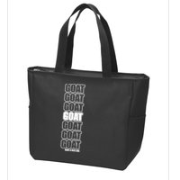 GOAT Have A Nice Day Pattern Zip Tote Bag