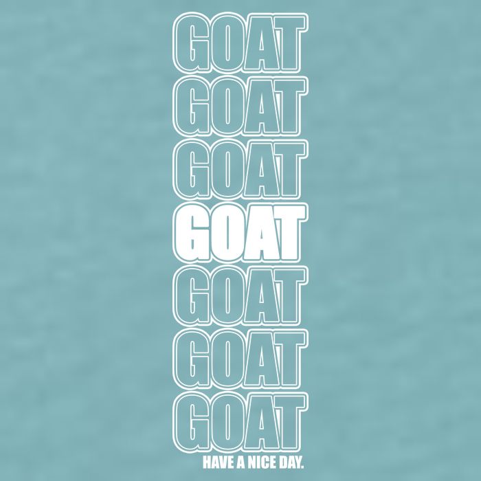 GOAT Have A Nice Day Pattern Sueded Cloud Jersey T-Shirt