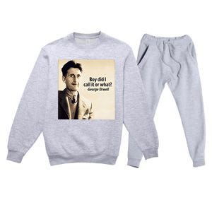 George Orwell Boy Did I Call It Or What Elon Musk Premium Crewneck Sweatsuit Set