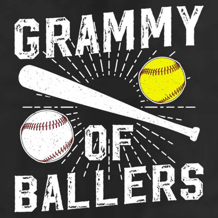 Grammy Of Ballers Baseball Softball Grammy Grandma Gift 7 Panel Mesh Trucker Snapback Hat