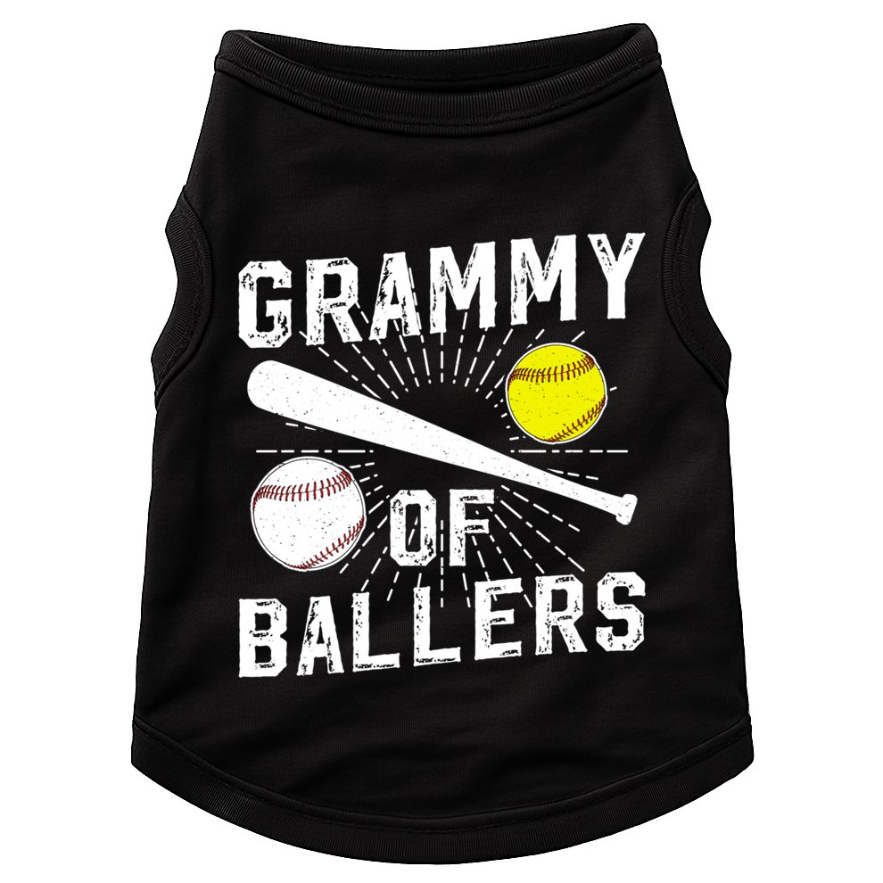 Grammy Of Ballers Baseball Softball Grammy Grandma Gift Doggie Tank