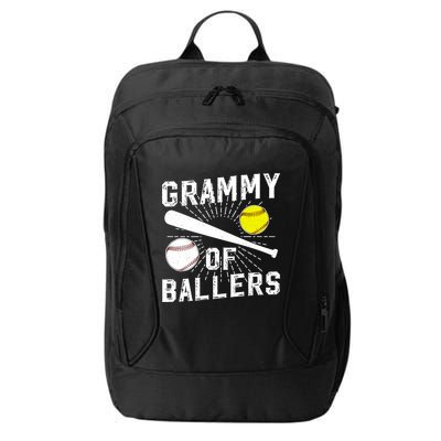 Grammy Of Ballers Baseball Softball Grammy Grandma Gift City Backpack