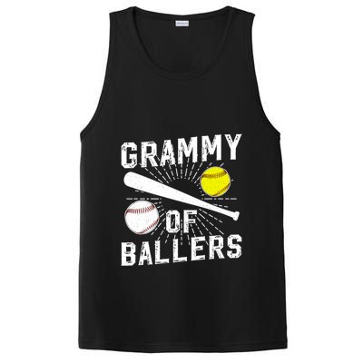 Grammy Of Ballers Baseball Softball Grammy Grandma Gift PosiCharge Competitor Tank