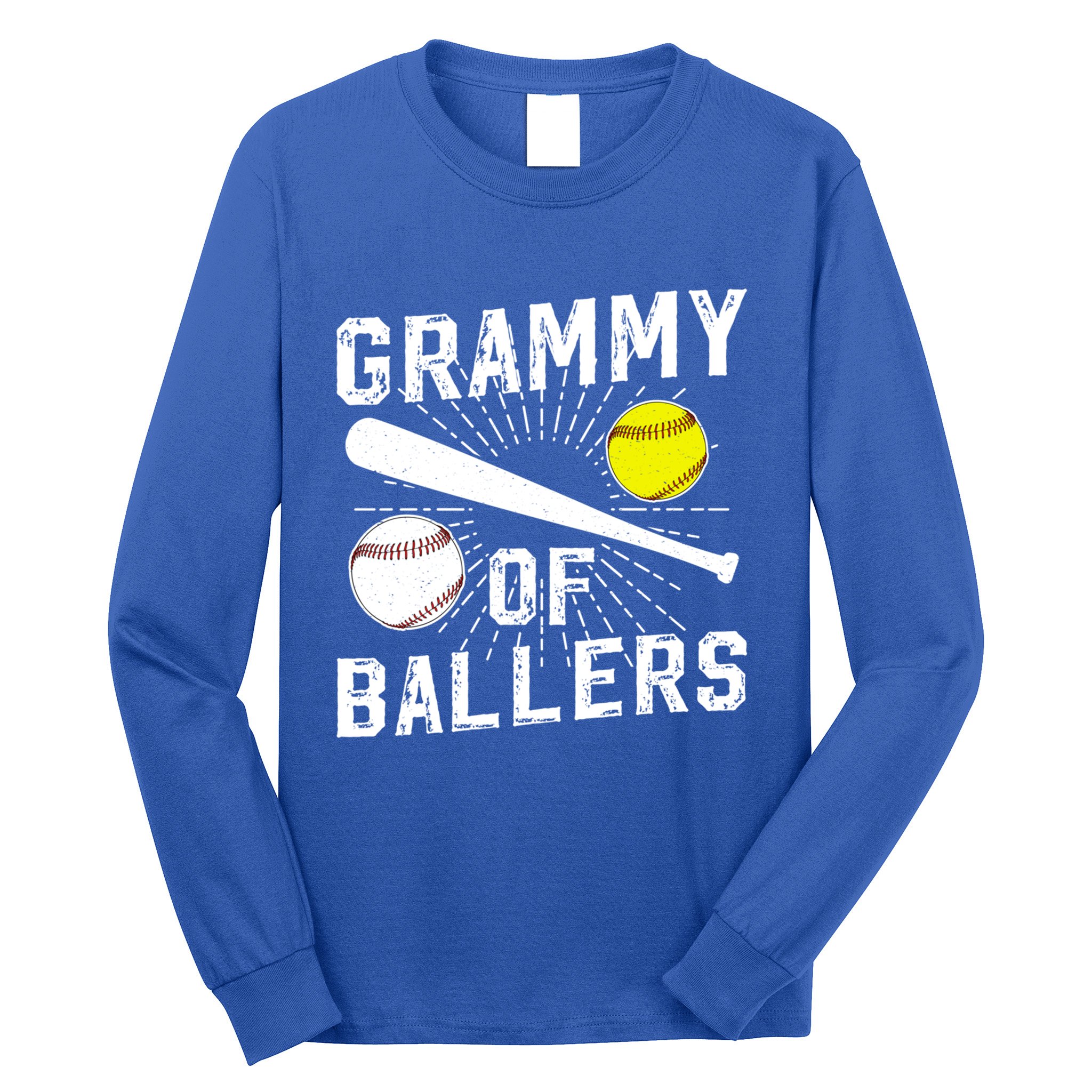 Grammy Of Ballers Baseball Softball Grammy Grandma Gift Long Sleeve Shirt