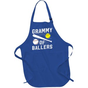 Grammy Of Ballers Baseball Softball Grammy Grandma Gift Full-Length Apron With Pockets