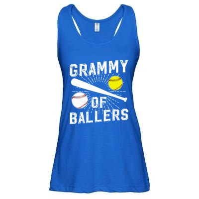 Grammy Of Ballers Baseball Softball Grammy Grandma Gift Ladies Essential Flowy Tank