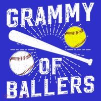 Grammy Of Ballers Baseball Softball Grammy Grandma Gift Women's V-Neck T-Shirt
